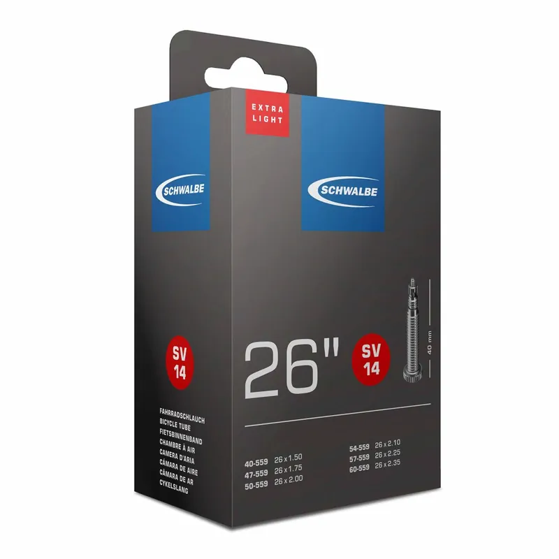 Schwalbe binnenband SV14 26″ 40/60-559 FV 40mm Bestseller