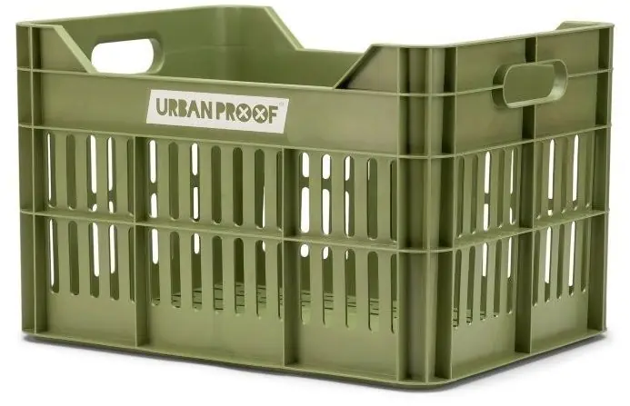 Urban Proof fietskrat 30L olijf groen Recycled 40x30x25cm Aanbieding