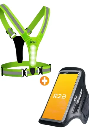 Seizoensaanbieding R2B Hardloopvest oplaadbaar + Sportarmband