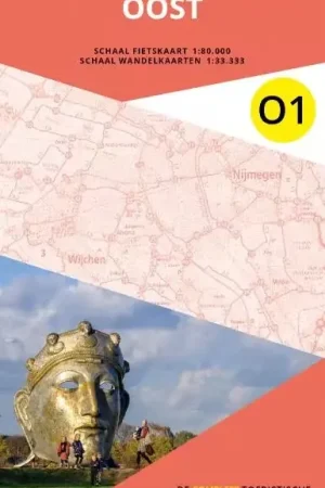 Hoge Kwaliteit ANWB ANWB Fiets en wandelknooppuntenkaart O1 Rivierengebied oost
