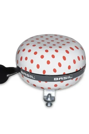 Basil Basil Fietsbel Polkadot 80 Mm - Wit / Rood Flitsaanbieding
