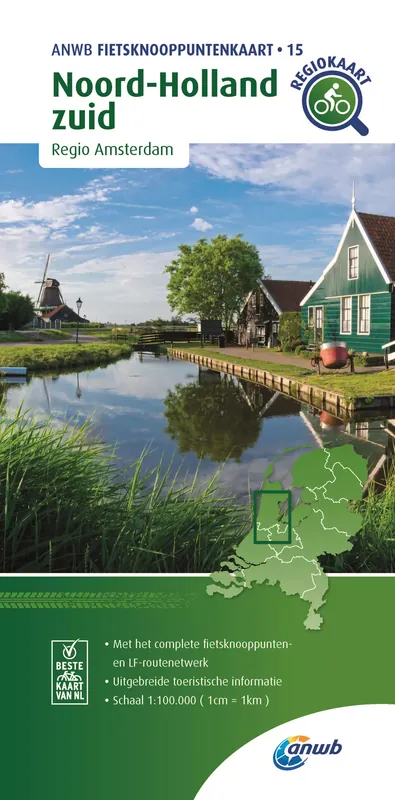 ANWB ANWB Knooppuntenkaart 15 Noord-Holland-Zuid Express Levering