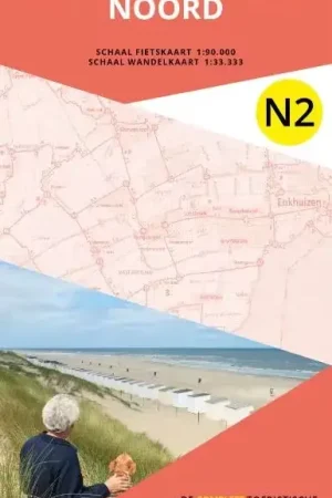 Lage Kosten ANWB ANWB Fiets en wandelknooppuntenkaart N2 Noord-Holland noord