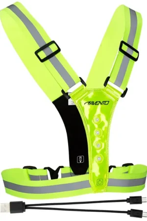 Avento Led sportvest - oplaadbaar - Fluorgeel Populair