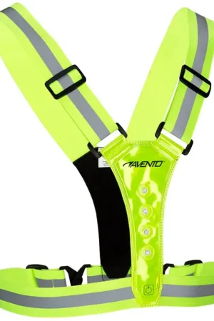 Avento Hardloopvest met ledverlichting - Fluorgeel Premium
