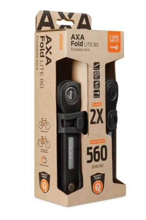 Axa vouwslot Fold Lite 80 duo pack Flitsaanbieding