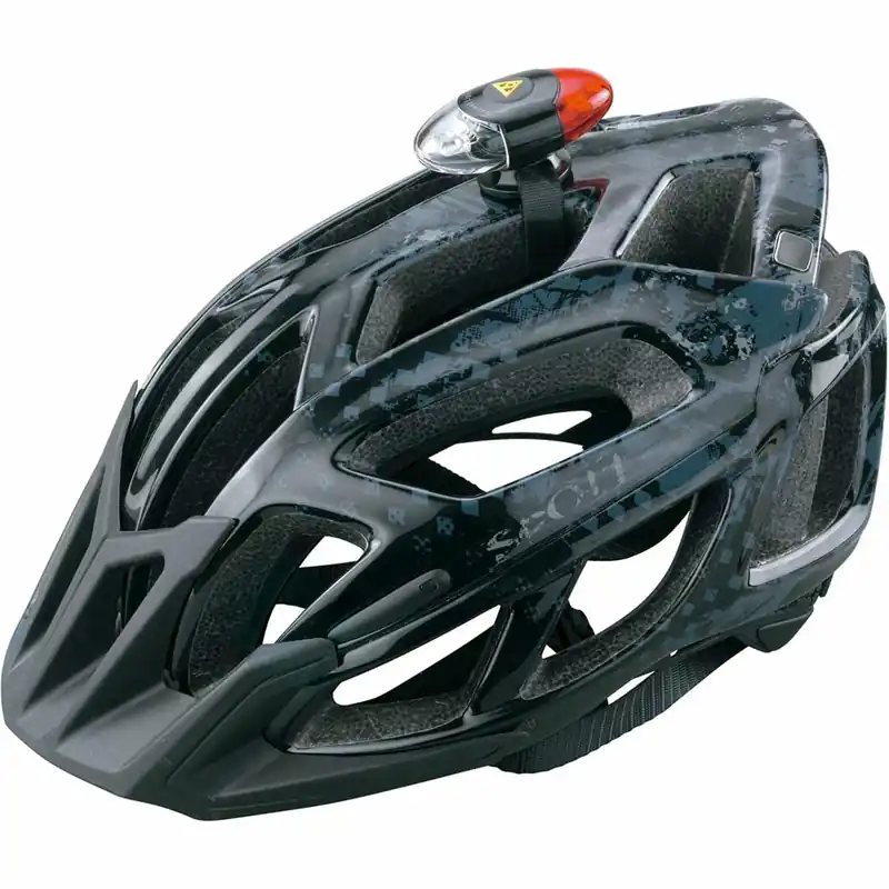 Topeak Helm led HeadLux batterij zwart Flitsaanbieding
