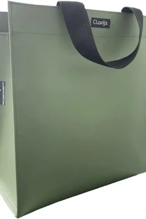 Uitverkoop Clarijs shoppertas PVC 23L matt olijf