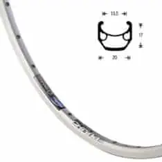 Koop Vandaag Ryde velg 28 Chrina alu 20mm 36/14
