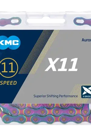 Aanbieding KMC ketting X11 aurora blauw 118s