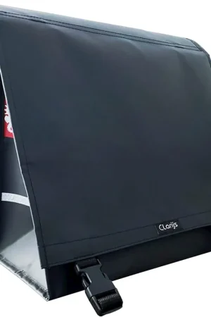 Goedkoop Clarijs fietstas dubbel L PVC 40L met uitsparing mat zwart