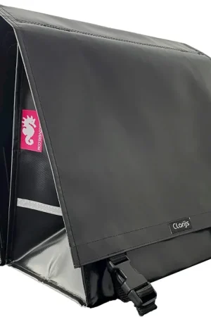 Direct Beschikbaar Clarijs fietstas dubbel L PVC 40L met uitsparing zwart