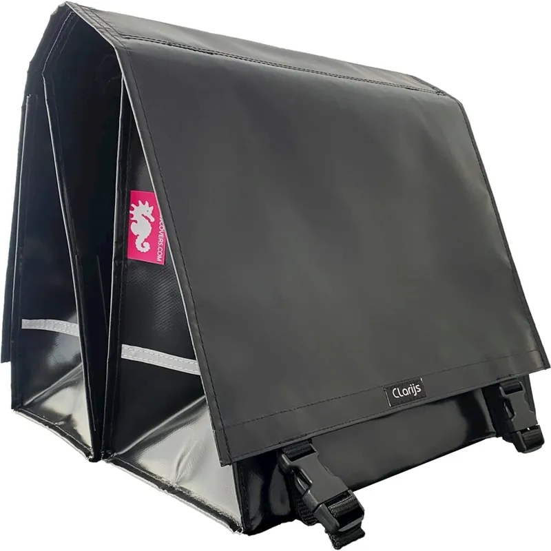 Direct Beschikbaar Clarijs fietstas dubbel L PVC 40L met uitsparing zwart