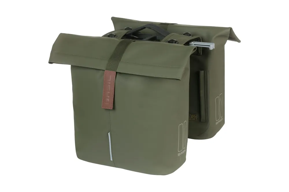 Basil fietstas dubbel City moss groen MIK 28-32L Bestseller