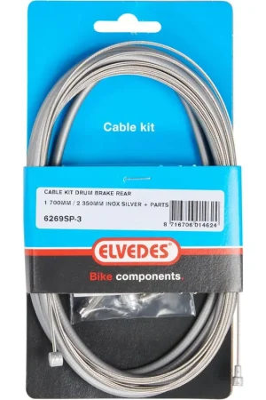 Beperkt Aanbod Elvedes remkabel kit achter + inbus draadeind rvs zilver