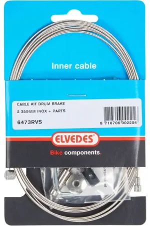 Dagaanbieding Elvedes trommelrem binnenkabel 2 350mm RVS + onderdelen