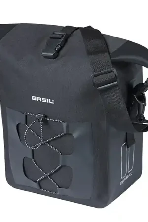 Basil Navigator Waterproof M enkele tas MIK Hooks 12-15L zwart Meest Verkocht
