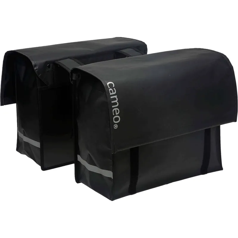 Cameo fietstas dubbel Cameo bisonyl dull zwart 46L Actieprijs