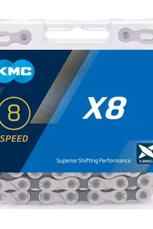 Betaalbaar KMC ketting X8 silver/grey 114 schakels