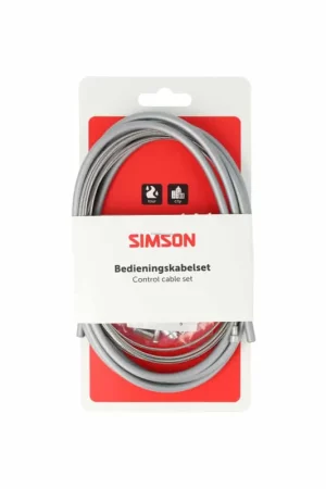 Simson remkabel set universeel 2 nippels RVS grijs Veilige Betaling