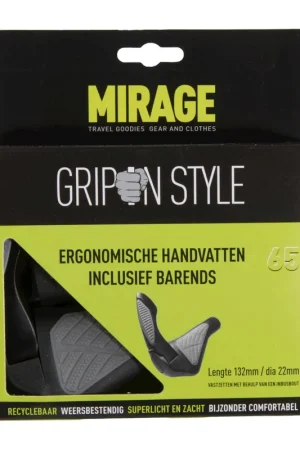 Finale Uitverkoop Mirage handvatten Grips in Style 134mm zwart/grijs met bare