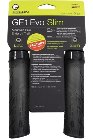 Gereduceerde Prijs Ergon Handvatten GE1 Evo Factory Slim Frozen Stealth Zwart
