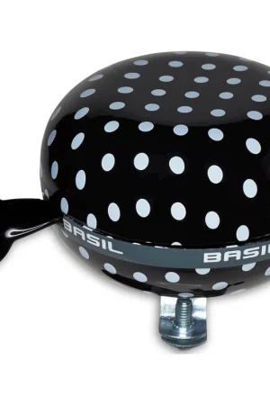 Basil bel Ding Dong 80mm Polkadot zwart/wit Voordeelprijs