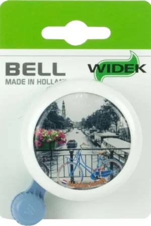 Hoge Kwaliteit Widek bel met fiets op brug bij gracht op kaart
