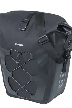 Basil Navigator Storm L Enkele Tas MIK Hooks 25-31L Zwart Seizoensaanbieding