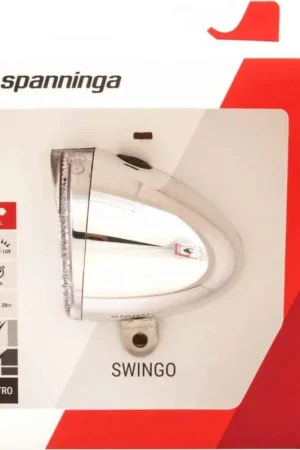 Op = Op Spanninga koplamp Swingo Xb batterij 4 lux chroom