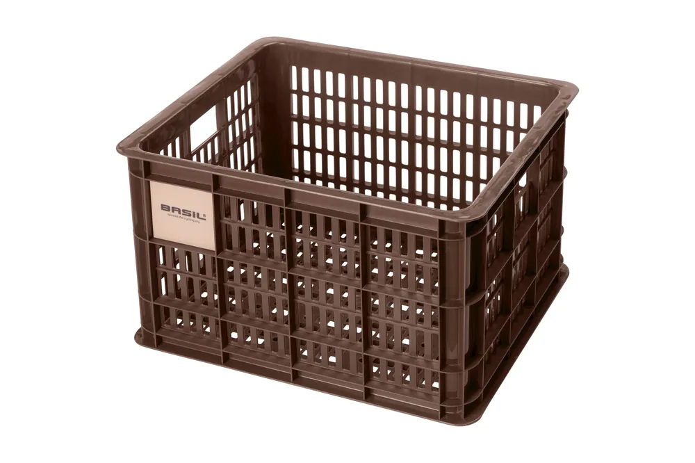 Basil fietskrat M bruin 29.5L recycled Meest Verkocht