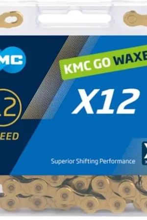 KMC Ketting X12 Ti-N Goud 126 Schakels Waxed Premium