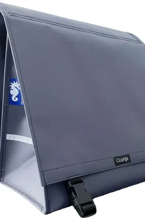 Beperkt Aanbod Clarijs fietstas dubbel XL PVC 46L met uitsparing mat grijs