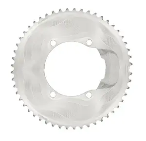 Aanbieding ALUGEAR Round 110 BCD 4b Shimano Asym. Kettingbladen Set 2x12 Speed Zilver