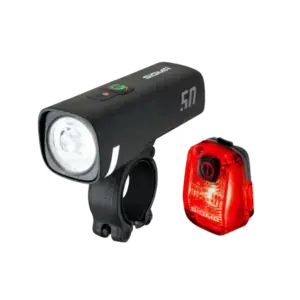 Sigma Sport Aura 50 Set / HIRO 10 Verlichtingsset Zwart Weekendaanbieding