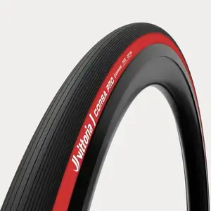 Actieprijs Vittoria Corsa Pro TLR Race Vouwband Zwart/Rood
