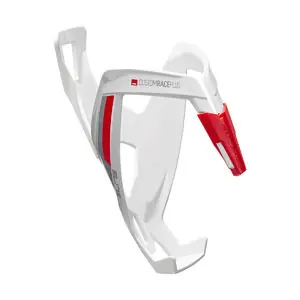 Elite Custom Race+ Logo Bidonhouder Glossy Wit/Rood Favoriet