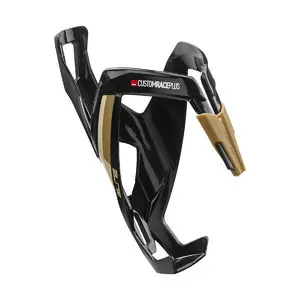 Elite Custom Race+ Logo Bidonhouder Glossy Zwart/Beige Actieprijs