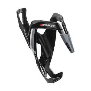 Dagaanbieding Elite Custom Race+ Logo Bidonhouder Glossy Zwart/Wit