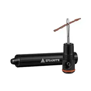 Tijdelijk Beschikbaar Granite Design Tire plug kit met CO2 Pomp Zwart