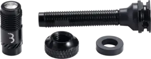 Premium BBB Cycling Tubeless Ventielen BTI-166 AL Valve CoreCap 2 Stuks Zwart