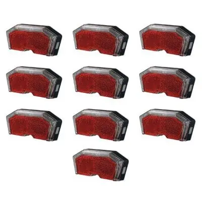10x Union Marwi achterlicht UN-4460 – Batterij bagagedrager achterlicht (Partij) Gecertificeerd